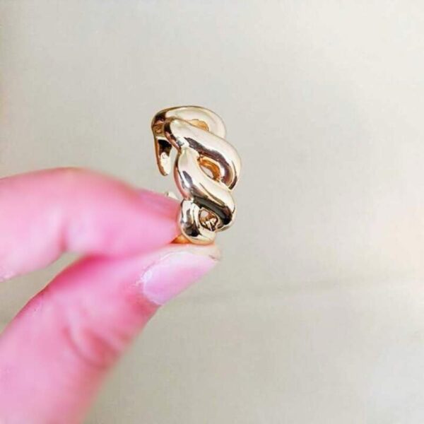 Anillo acero inoxidable twist ajustable