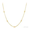 Collar de espiga con bola dorada acero inoxidable 45CM