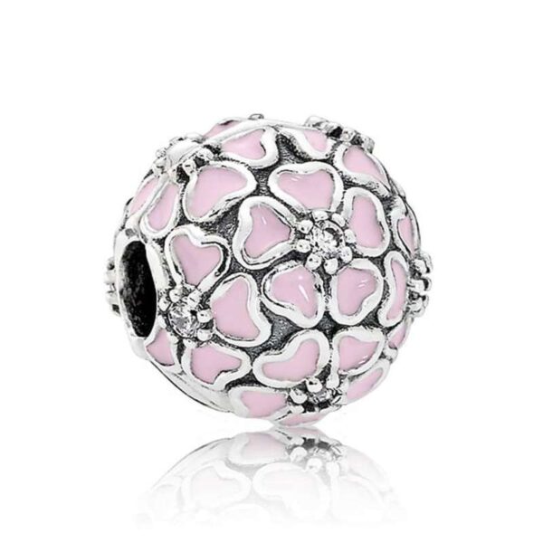 Charm Bola Flores Rosadas