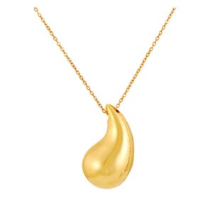 Gota Grande Cadena con dije Acero Inoxidable