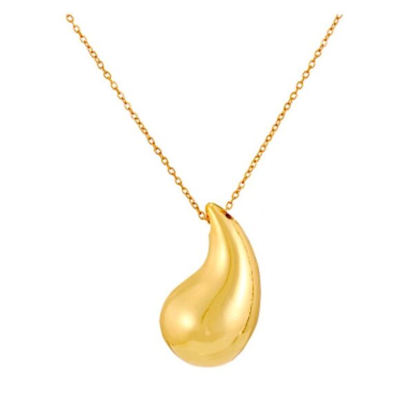 Gota Grande Cadena con dije Acero Inoxidable