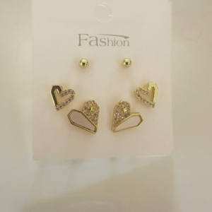 Set 3 Aritos Corazon