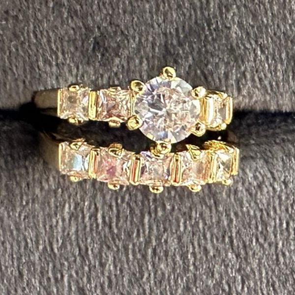 Anillo de Boda para Mujer Enchapado en oro 18k Sensacional