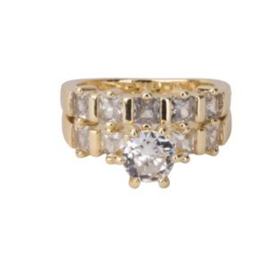 Anillo de Boda para Mujer Enchapado en oro 18k Sensacional