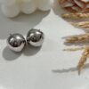 Arete Bola Plateado Radiante Enchapado en Plata 925