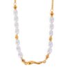 Chile collar de perlas de acero inoxidable con enchapado en oro de 18k irresistible