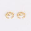Pendientes ear cuff Acero Inoxidable 316L cruzado (par) novedoso