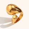 Chunky Ring Asimétrico Esencial Acero Inoxidable 316L