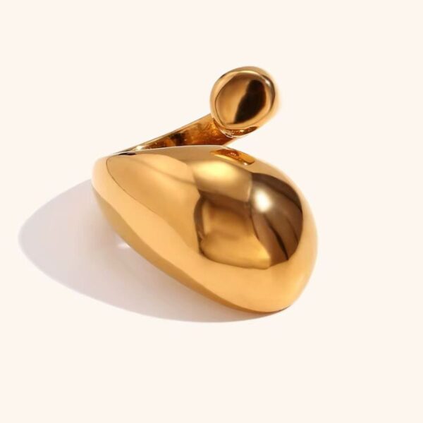 Chunky Ring Asimétrico Esencial Acero Inoxidable 316L