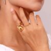 Chunky Ring Asimétrico Esencial Acero Inoxidable 316L