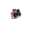 Anillo Elegante Mujer Enchapado Platino Colorido Clasico Novedoso