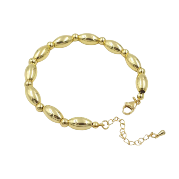 Pulsera aesthetic grano enchapado 18k Inspirador