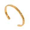 Brazalete Abierto Martillado Acero Inoxidable y enchapado en oro de 18k hermoso