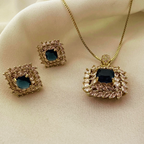 Set Zafiro Fiesta en Oro Enchapado 14k Dorado fascinante