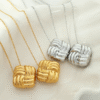 Set Cuadros Trenzados Acero Inoxidable 316L Dorado y Plateado innovador