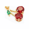 Set de Cereza Enchapado en Oro 14k creativo