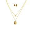 Cadena Minimalista Doble Set Aritos Acero 316L irresistible