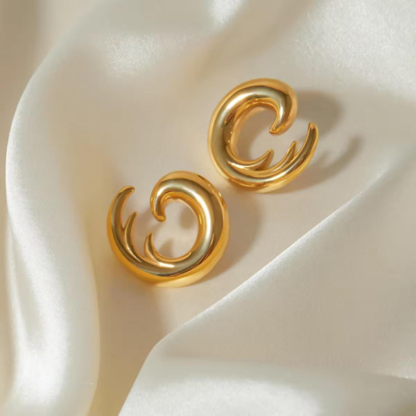 Aretes Verano 2025 ola vibrante Acero Inoxidable