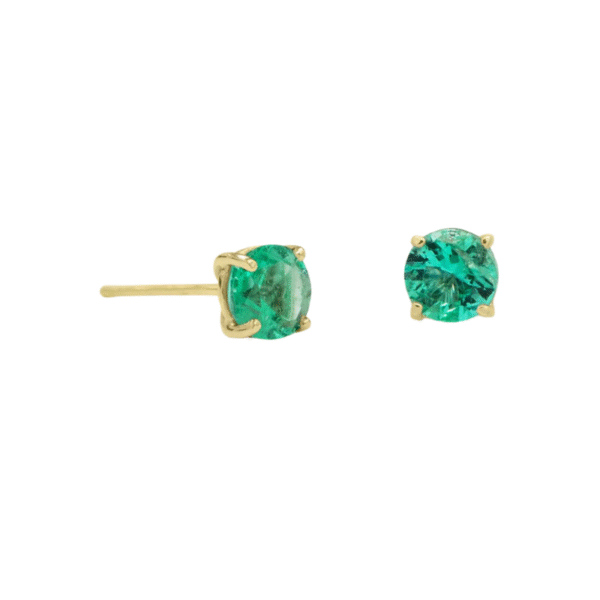 Zirconia Aritos Patacones Enchapado Oro 14k brillante
