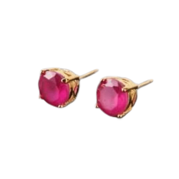 Zirconia Aritos Patacones Enchapado Oro 14k brillante