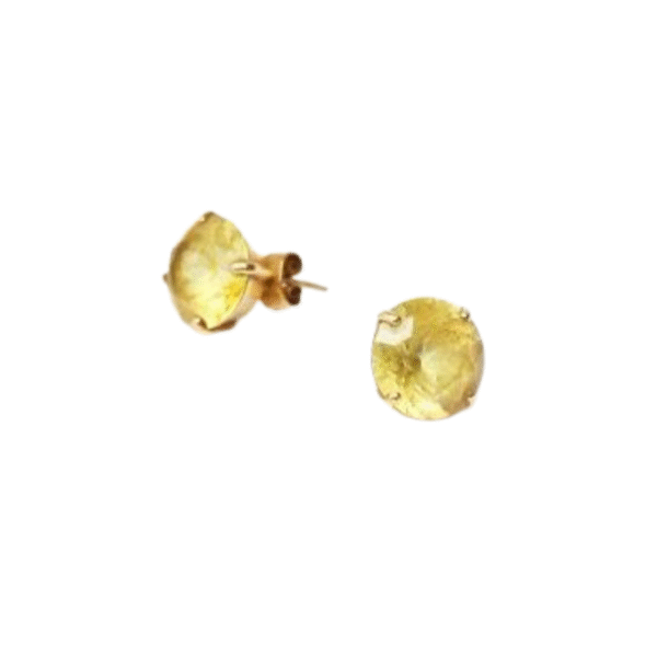 Zirconia Aritos Patacones Enchapado Oro 14k brillante