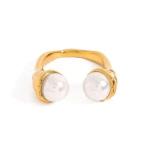 Anillo abierto martillado